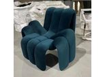 Elegante Poltrona Verde Divano 1 Posto Moderno Lussuoso Poltrona Tessile Nuovo