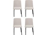 Set Di Poltrone In Metallo Sedie Imbottite Sala Da Pranzo Set Tessile 4X Poltrona Gruppo Sedia