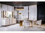 Sala Da Pranzo Completa Tavolo 4 Sedie Credenza Specchio Set 7 Pezzi Tavolo Da Pranzo