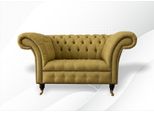 Poltrona Chesterfield Tessuto Senape Lusso Mobili Creativi Nuovo Soggiorno Moderno