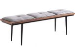 Panca Panca Imbottita Panca Imbottita Sala Da Pranzo Seduta Tessuto Marrone Design