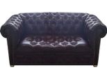 Divano A Due Posti Divano Chesterfield Salotto In Pelle Marrone Imbottito Mobili