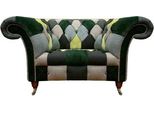 Soggiorno Poltrona Di Lusso Chesterfield Moderno Sedile Imbottito Tessuto Tessuto