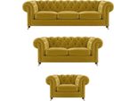Divani Di Design 2X Poltrone Da Salotto Chesterfield Set Di Lusso Chesterfield
