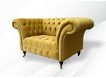 Poltrona Classica Chesterfield Divano Divano Tappezzeria Seduta Lounge Relax Club Tessuto
