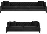 Divano Completo Chesterfield Nero 2X Divani Divano Soggiorno Mobili Imbottiti