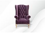Chesterfield Wing Chair Poltrona 1 Posto Divano Divano Imbottito Divani In Pelle Tessile