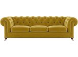 Design Chesterfield Divano Imbottito Di Lusso Divano A Tre Posti Soggiorno Tessile