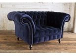 Poltrona Chesterfield Design Televisivo Tappezzeria Divano Divano 1 Posto Tessile C1
