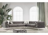 Grigio Chesterfield Imbottito Divano Divano Angolare Set Di Divani Imbottiti Lusso Divani Angolari Nuovo