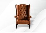 Poltrona Chesterfield Poltrona In Pelle Wing Chair Poltrona Monoposto Arredamento Soggiorno Lusso Moderno