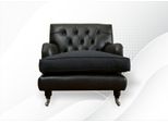Chesterfield Design Divano Poltrona Divano Imbottito Lusso Tessile Divani 1 Posto In Pelle