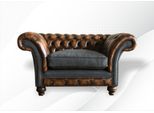 Poltrona Divano Tappezzeria Divano Tessile Chesterfield Divani 1 Posto Monoposto Marrone