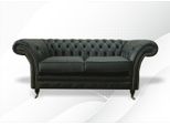 Chesterfield Divano Di Lusso A 2 Posti Imbottito Divano In Pelle Tessile Set Di Divano Nuovo