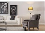 Poltrona Monoposto Mobili Imbottiti Di Lusso Soggiorno Poltrona Marrone Tessile Lounge Nuovo