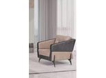 Poltrona Beige Studio Arredo Tessile Seduta Di Lusso Poltrona Imbottita Reclinabile