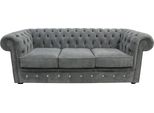 Chesterfield Design Lusso Divano Imbottito Divano Sedile Set Pelle Tessile Nuovo #239