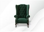 Poltrona Ad Ala Poltrona In Velluto Design Imbottitura Divano Chesterfield Tessile Arredamento Jvmoebel ®