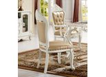 Sedia Sala Da Pranzo Poltrona Sedie Legno Beige Poltrona Monoposto Barocco