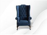 Poltrona Chesterfield Tessuto Mobili Creativi Nuovo Soggiorno Moderno Blu Lusso