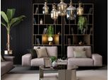 Divano Elegante 3 Posti Rosa Soggiorno Design Moderno Divani Divani
