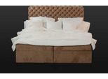 Letto Tessile Marrone Matrimoniale Di Lusso Chesterfield Letti Di Design Per La Camera Da Letto
