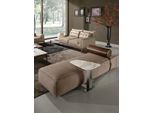 Lusso Chaise Longue Tessuto Soggiorno Design Divano Marrone Mobili Divani Prianera