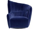 Poltrona Lusso Design Mobili Blu Stile Moderno Design Tessile Soggiorno Nuovo