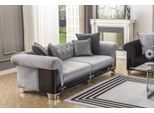 Divano Chesterfield A Tre Posti Divani A 3 Posti In Tessuto Grigio Soggiorno Nuovo