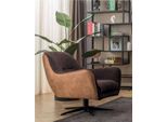Poltrona Wing Chair Poltrona Cocktail Poltrona In Tessuto Ecopelle Soggiorno Marrone