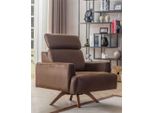 Poltrona Wing Chair Poltrona Cocktail Similpelle Soggiorno Marrone Sedile