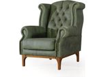 Poltrona Di Lusso Chesterfield Verde Poltrona Imbottita Poltrona Di Design