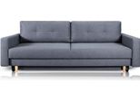 Divano 3 Posti Blu Stile Divani Soggiorno Elegante Design Moderno Tappezzeria Tessuto