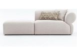 Divano Tessile A 3 Posti Per Il Soggiorno, Arredamento Di Lusso, Divano Beige 215Cm