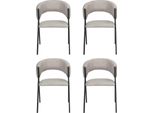 Sala Da Pranzo Gruppo Tessile Set 4X Poltrona Sedia Design Rivestimento In Tessuto Sedie
