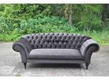 Divano A Tre Posti Di Design Con Sedile Imbottito In Tessuto Divano A 3 Posti Chesterfield Grigio Nuovo Divano