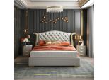 Letto Di Lusso Letti In Pelle 180X200 Camera Da Letto Divano Scaffali Chesterfield