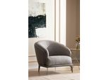 Poltrona Monoposto Lusso 1 Posto Imbottita Design Sedile Grigio Tessuto Nuovo