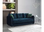 Soggiorno Divano 3 Posti Design Stile Mobili Relax Divano 3 Posti Divani Moderni Blu Nuovo