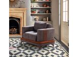 Design Poltrona Di Lusso Relax Tessile Grigio Poltrona Club Lusso Moderno