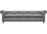 Divano Chesterfield A Quattro Posti Grigio Divano Soggiorno Arredamento Nuovo Tessile