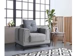 Design Poltrona Di Lusso Relax Tessile Grigio Poltrona Lounge Club Lusso Moderno