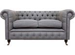 Design Divano Tappezzeria Divano Grigio Lusso Tessile Due Posti Divani Chesterfield