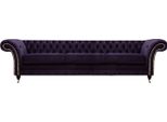 Design Chesterfield Soggiorno Divano A Tre Posti Divano Imbottito Viola