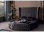 Letto Chesterfield Imbottito Letto Di Lusso Camera Da Letto Design Letti Tessile Velluto Nuovo