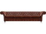 Divano Marrone A Quattro Posti Chesterfield Divano Soggiorno Imbottito Nuovo