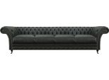 Soggiorno Divano Chesterfield Nero A Quattro Posti Arredamento Moderno Nuovo