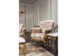 Poltrona Di Design Mobili Di Lusso In Legno Classico Chesterfield Tessile Soggiorno Nuovo