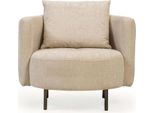 Poltrona In Tessuto Poltrona Da Cocktail Sedia Monoposto Beige Designer Seduta Nuova
