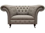 Soggiorno Nuovo Poltrona Di Lusso Chesterfield Grigio Mobili Imbottiti Mobili Tessili
